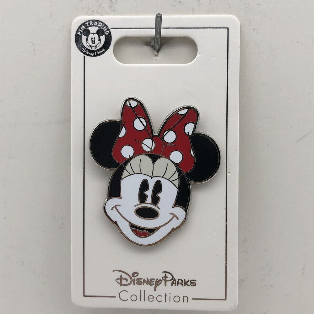 Disney Parks Trading Pin Classic Minnie Mouse Pie-Eyed Face with Bow